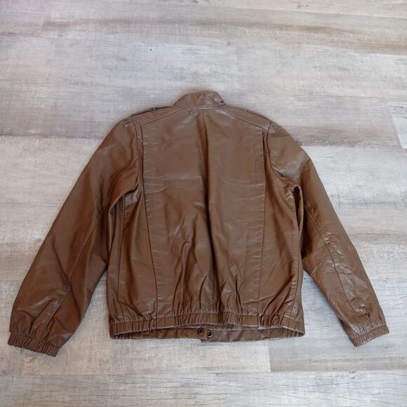 Opera Leather Vintage Biker Jacket Brown Cropped Rock Punk Goth 11/12 - Picture 4 of 7